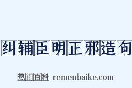 纠辅臣明正邪造句是什么意思的图片
